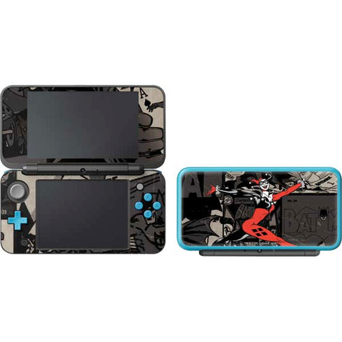 DC Comics Harley Quinn Vintage Action pose pattern Nintendo 2DS XL (2017) Skin